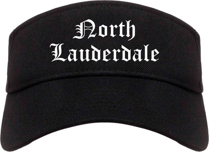 North Lauderdale Florida FL Old English Mens Visor Cap Hat Black