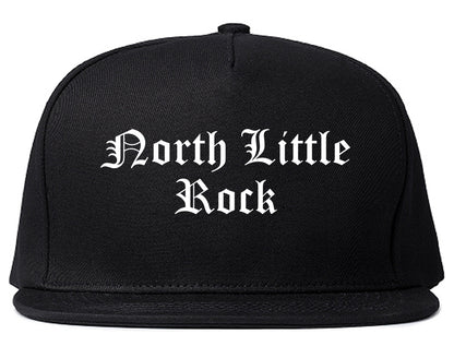 North Little Rock Arkansas AR Old English Mens Snapback Hat Black