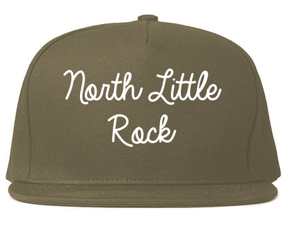 North Little Rock Arkansas AR Script Mens Snapback Hat Grey