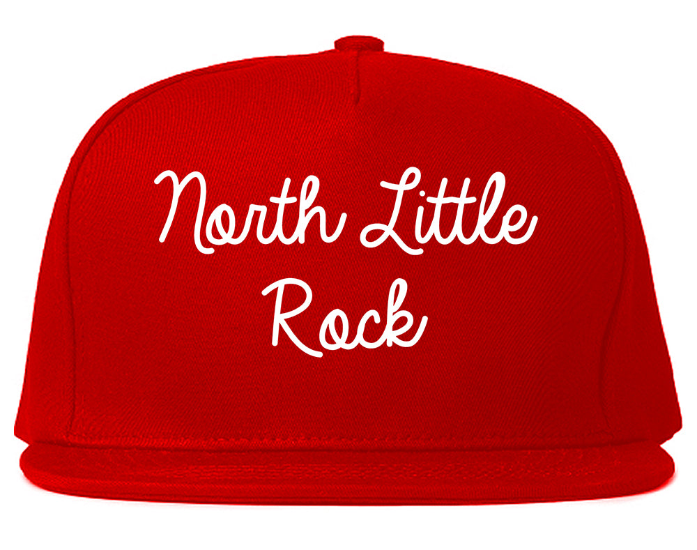 North Little Rock Arkansas AR Script Mens Snapback Hat Red