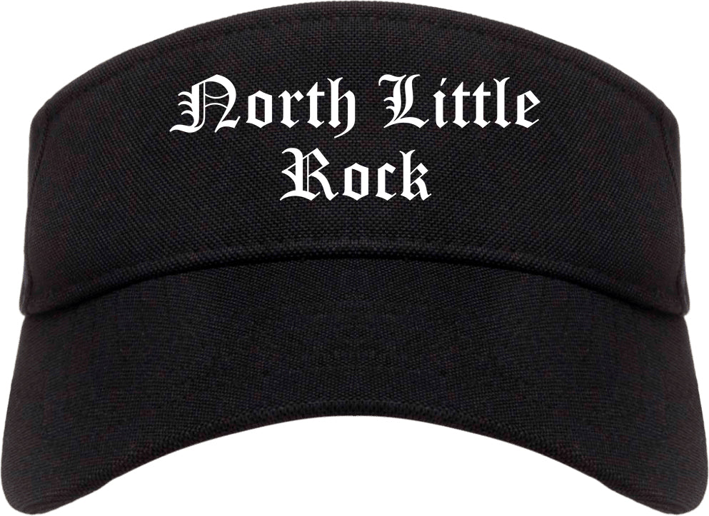 North Little Rock Arkansas AR Old English Mens Visor Cap Hat Black