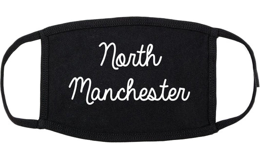 North Manchester Indiana IN Script Cotton Face Mask Black