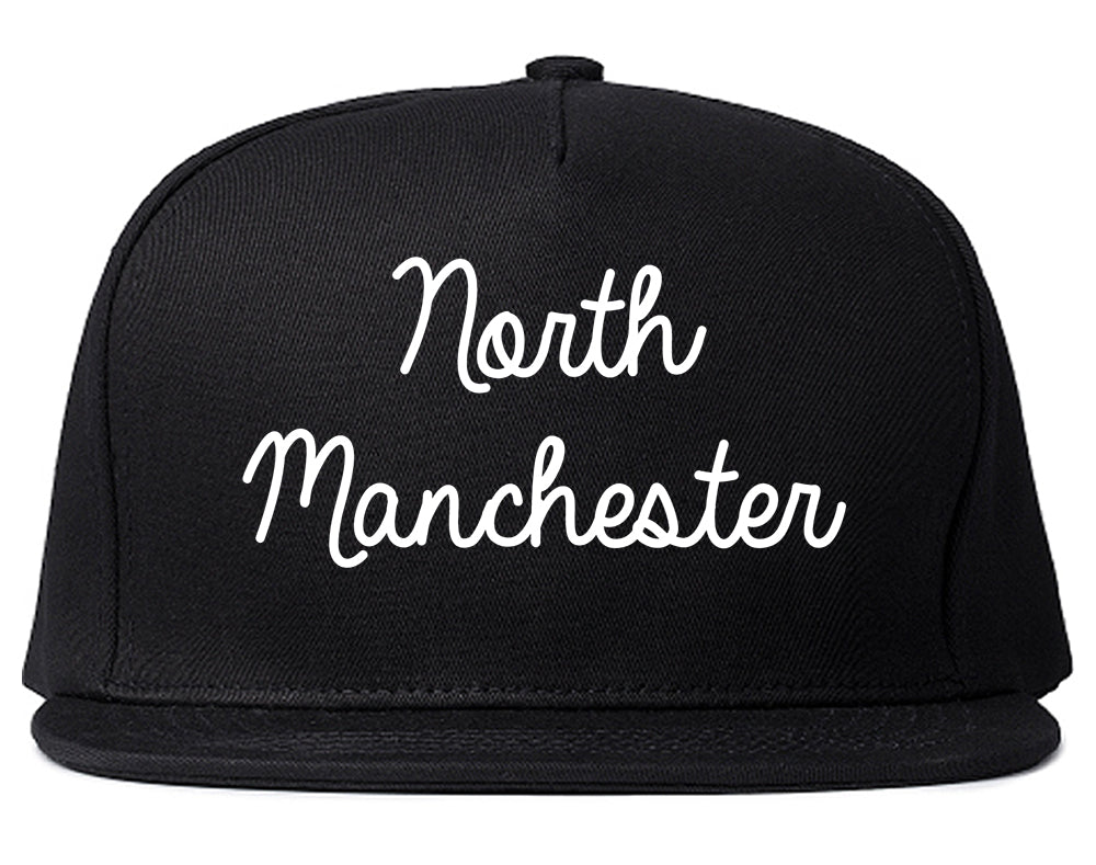 North Manchester Indiana IN Script Mens Snapback Hat Black