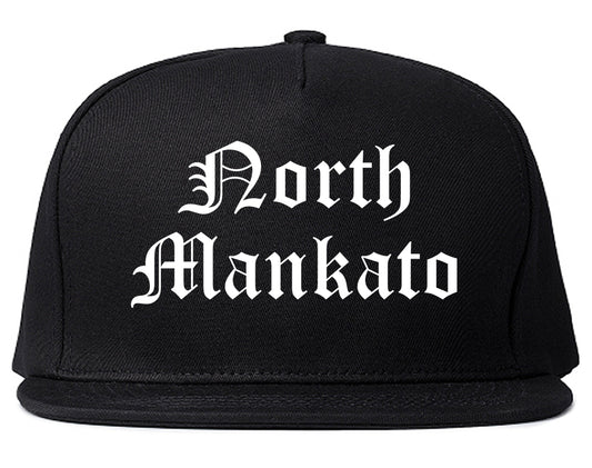 North Mankato Minnesota MN Old English Mens Snapback Hat Black