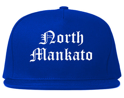 North Mankato Minnesota MN Old English Mens Snapback Hat Royal Blue