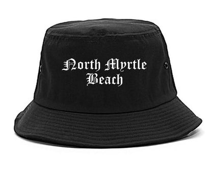 North Myrtle Beach South Carolina SC Old English Mens Bucket Hat Black