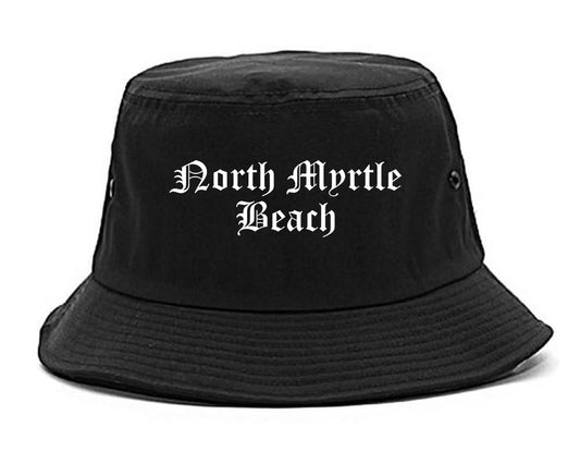 North Myrtle Beach South Carolina SC Old English Mens Bucket Hat Black