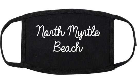 North Myrtle Beach South Carolina SC Script Cotton Face Mask Black