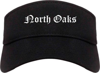 North Oaks Minnesota MN Old English Mens Visor Cap Hat Black