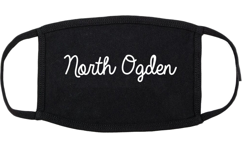 North Ogden Utah UT Script Cotton Face Mask Black