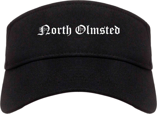 North Olmsted Ohio OH Old English Mens Visor Cap Hat Black