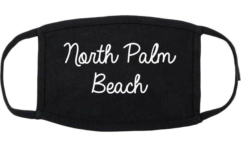 North Palm Beach Florida FL Script Cotton Face Mask Black