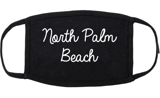 North Palm Beach Florida FL Script Cotton Face Mask Black