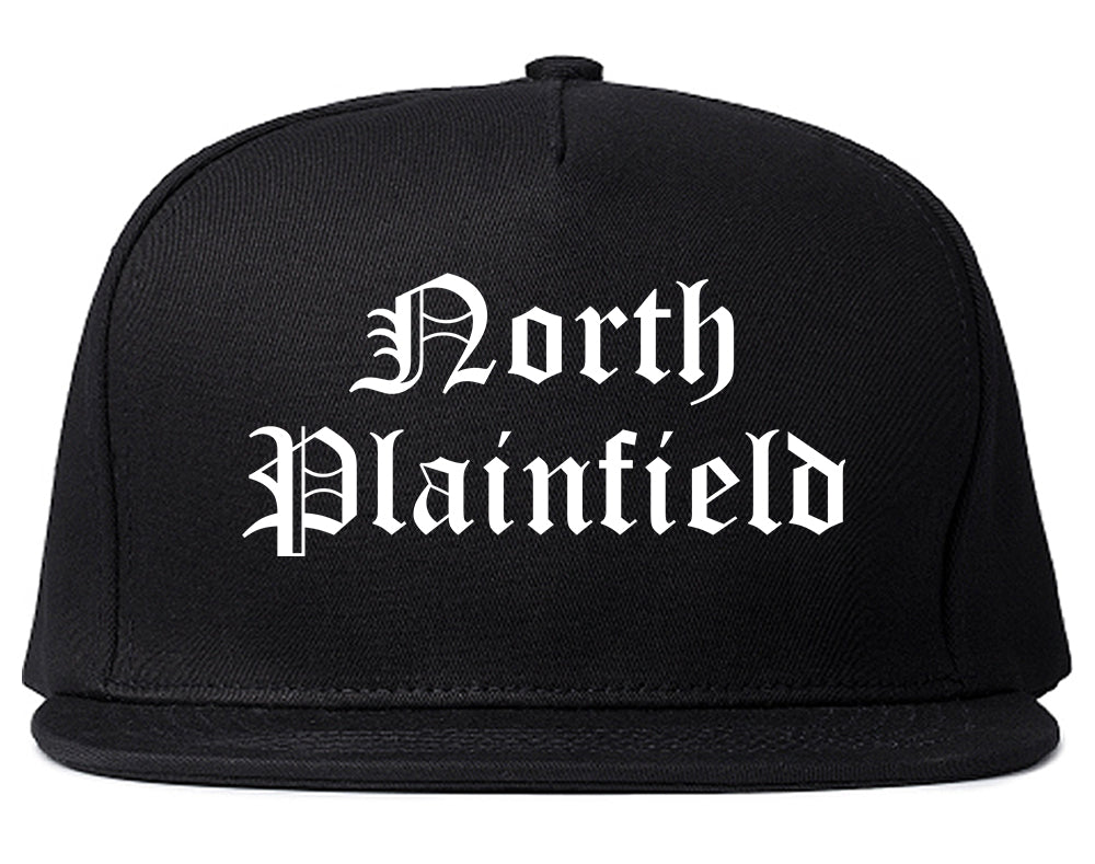 North Plainfield New Jersey NJ Old English Mens Snapback Hat Black