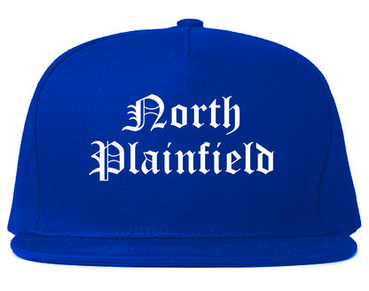 North Plainfield New Jersey NJ Old English Mens Snapback Hat Royal Blue