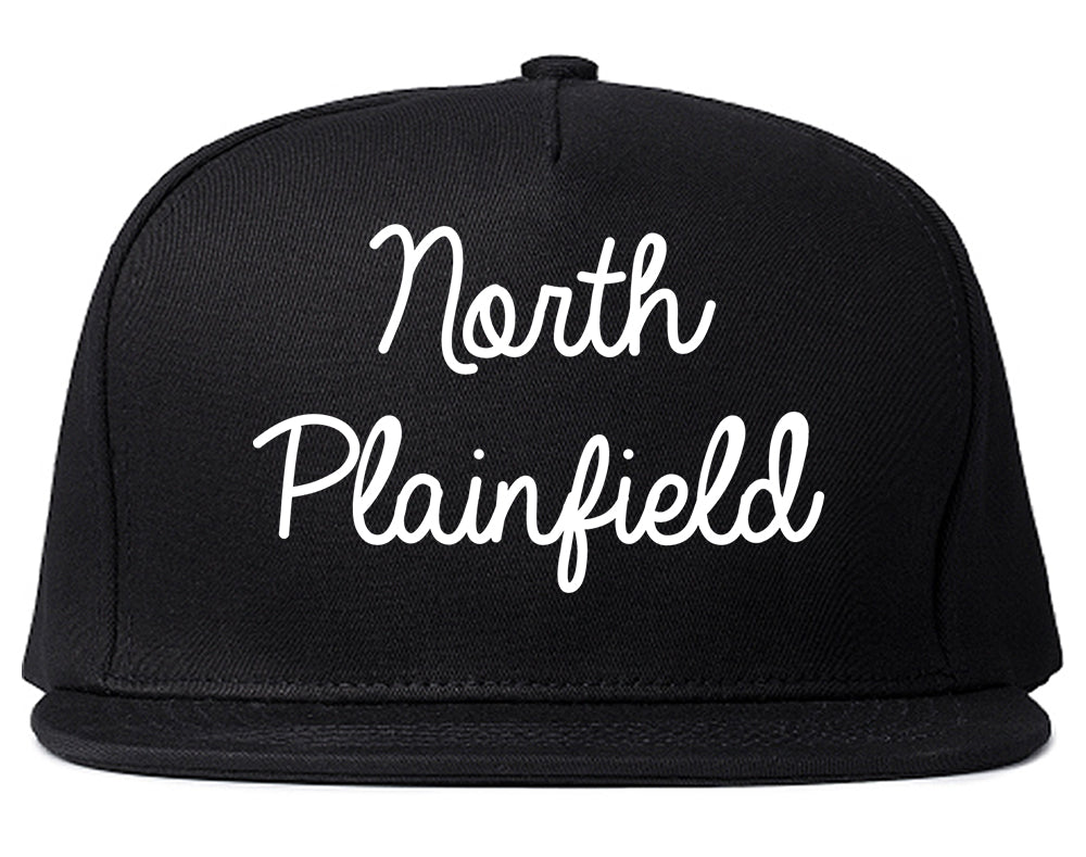 North Plainfield New Jersey NJ Script Mens Snapback Hat Black