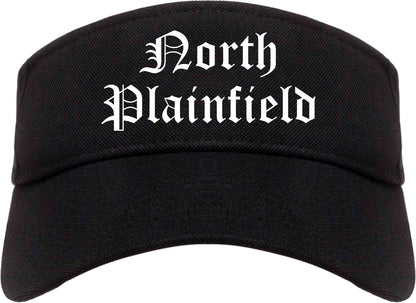 North Plainfield New Jersey NJ Old English Mens Visor Cap Hat Black