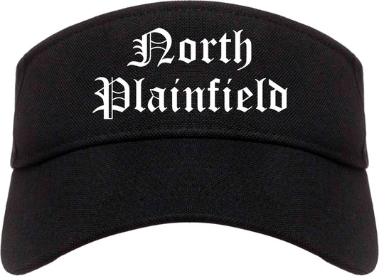 North Plainfield New Jersey NJ Old English Mens Visor Cap Hat Black