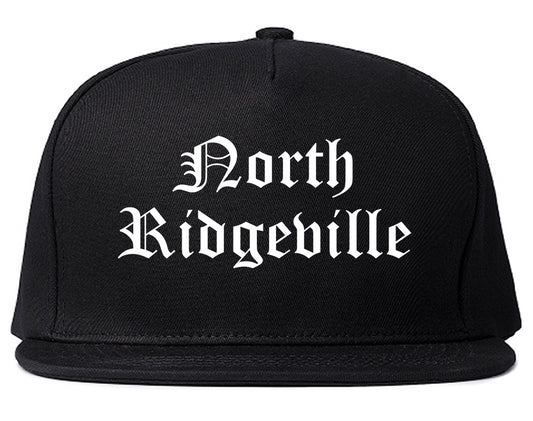North Ridgeville Ohio OH Old English Mens Snapback Hat Black