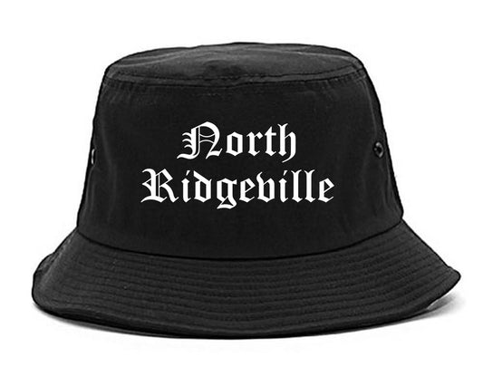 North Ridgeville Ohio OH Old English Mens Bucket Hat Black