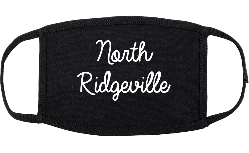North Ridgeville Ohio OH Script Cotton Face Mask Black