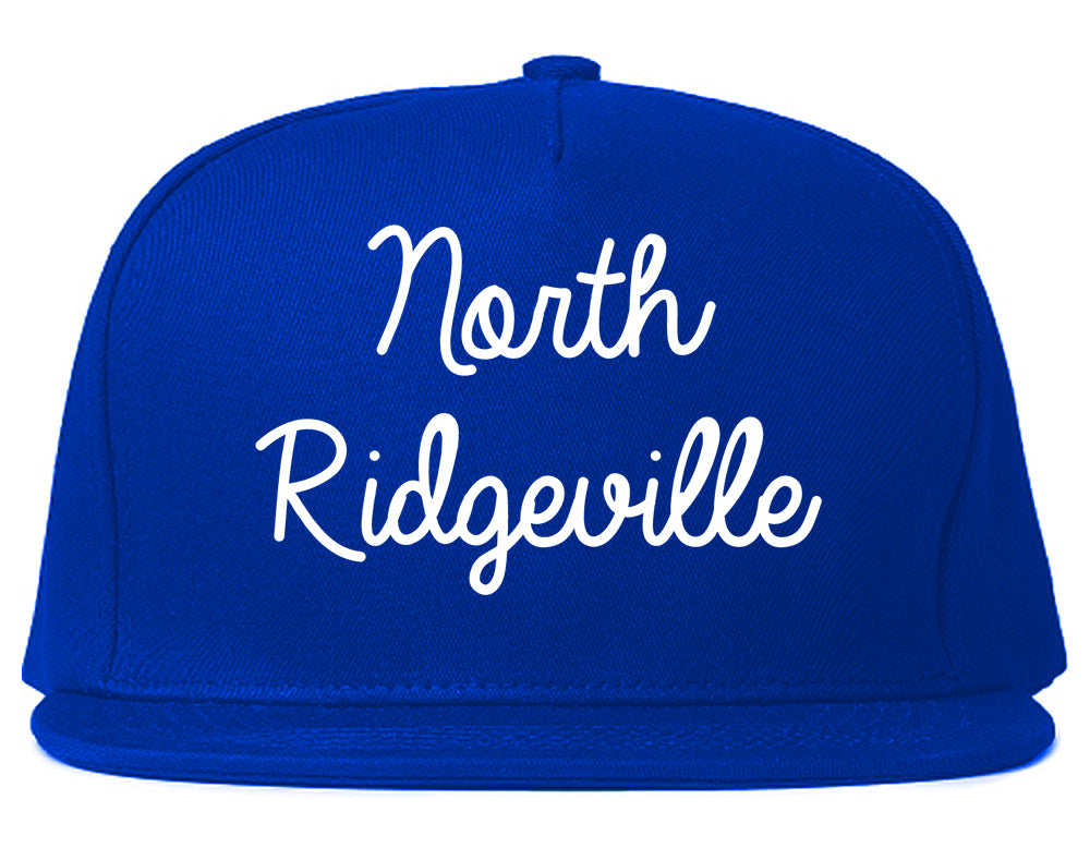 North Ridgeville Ohio OH Script Mens Snapback Hat Royal Blue