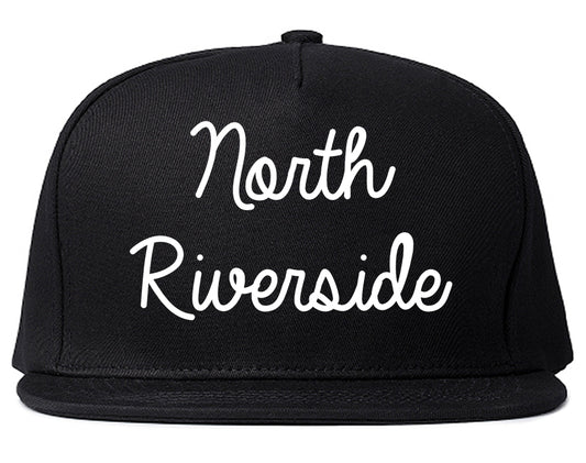 North Riverside Illinois IL Script Mens Snapback Hat Black
