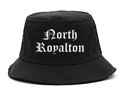 North Royalton Ohio OH Old English Mens Bucket Hat Black