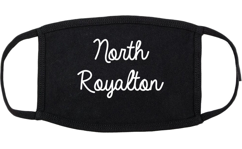 North Royalton Ohio OH Script Cotton Face Mask Black