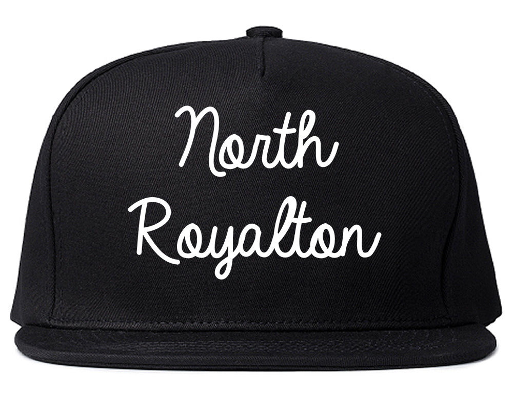 North Royalton Ohio OH Script Mens Snapback Hat Black