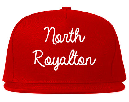North Royalton Ohio OH Script Mens Snapback Hat Red