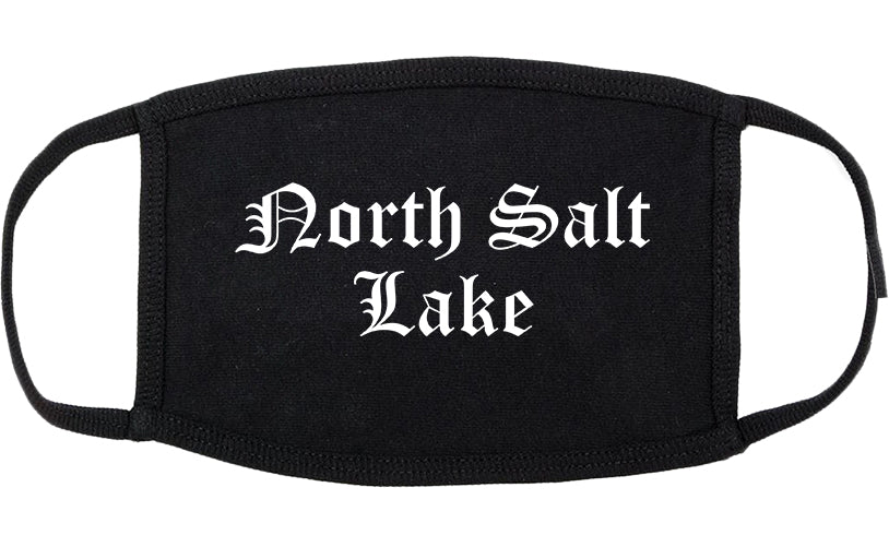 North Salt Lake Utah UT Old English Cotton Face Mask Black
