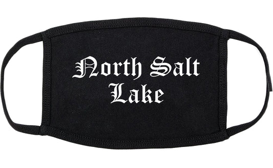 North Salt Lake Utah UT Old English Cotton Face Mask Black