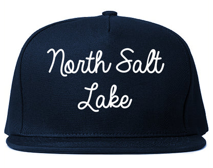 North Salt Lake Utah UT Script Mens Snapback Hat Navy Blue
