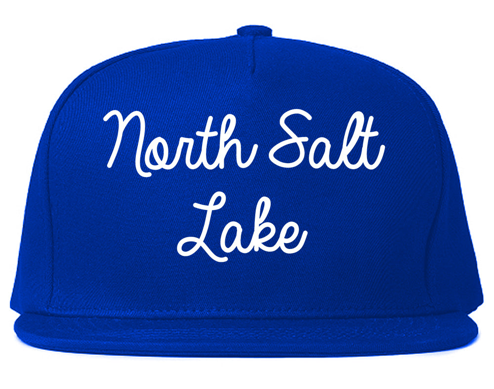 North Salt Lake Utah UT Script Mens Snapback Hat Royal Blue