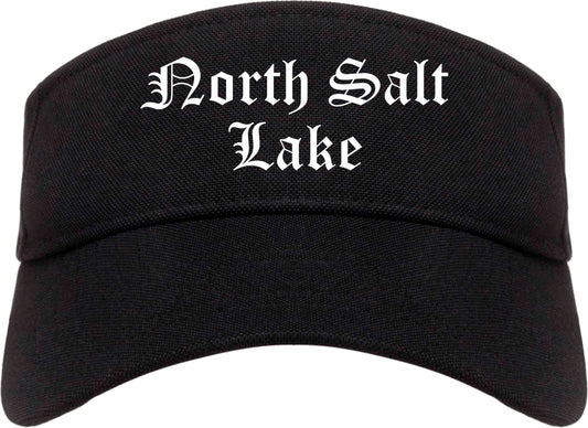 North Salt Lake Utah UT Old English Mens Visor Cap Hat Black