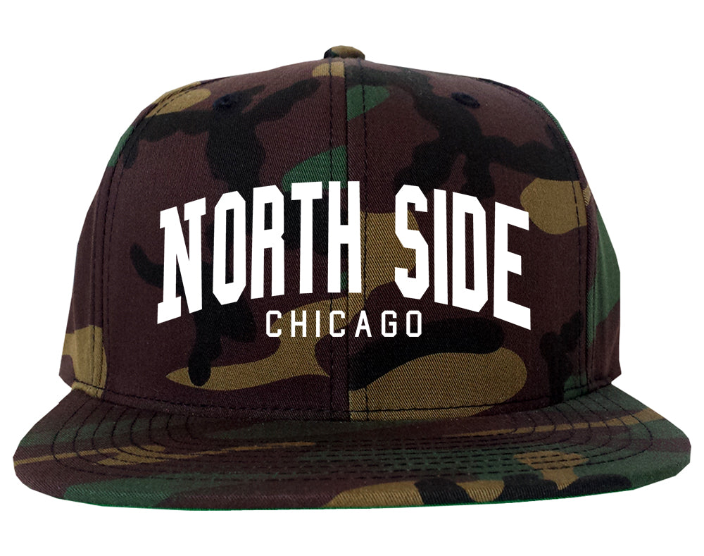 North Side Chicago Arch Mens Snapback Hat Camo
