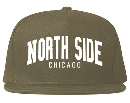 North Side Chicago Arch Mens Snapback Hat Grey