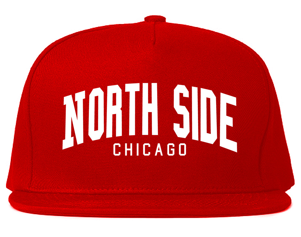 North Side Chicago Arch Mens Snapback Hat Red