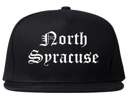 North Syracuse New York NY Old English Mens Snapback Hat Black