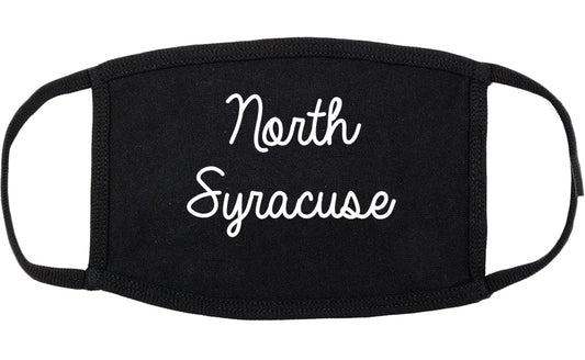 North Syracuse New York NY Script Cotton Face Mask Black