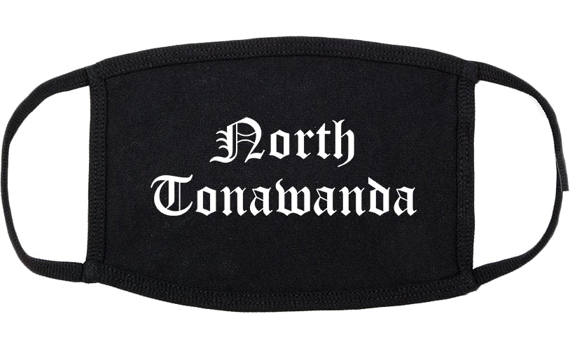 North Tonawanda New York NY Old English Cotton Face Mask Black