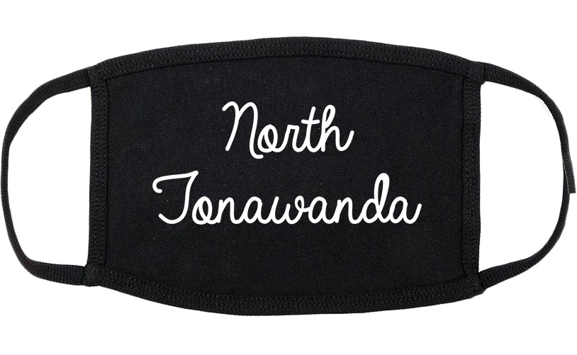 North Tonawanda New York NY Script Cotton Face Mask Black