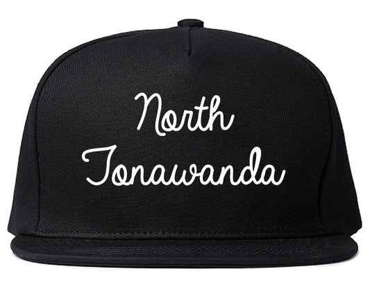 North Tonawanda New York NY Script Mens Snapback Hat Black