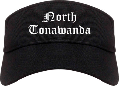North Tonawanda New York NY Old English Mens Visor Cap Hat Black