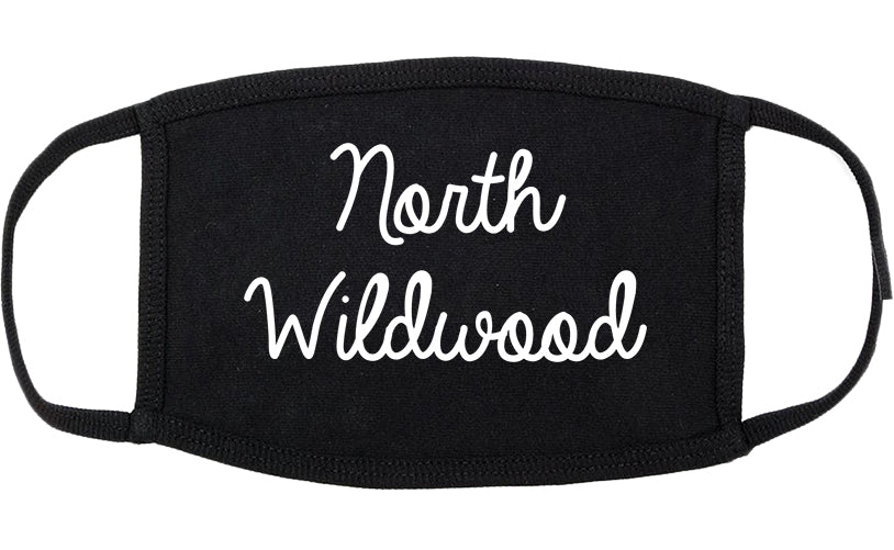 North Wildwood New Jersey NJ Script Cotton Face Mask Black