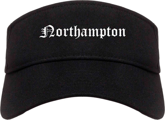 Northampton Pennsylvania PA Old English Mens Visor Cap Hat Black