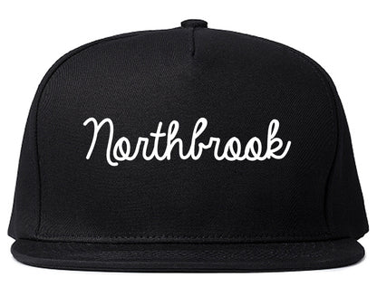 Northbrook Illinois IL Script Mens Snapback Hat Black