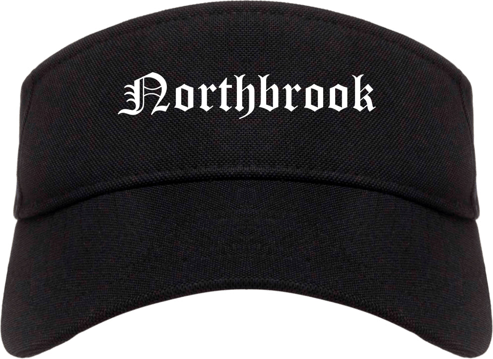 Northbrook Illinois IL Old English Mens Visor Cap Hat Black