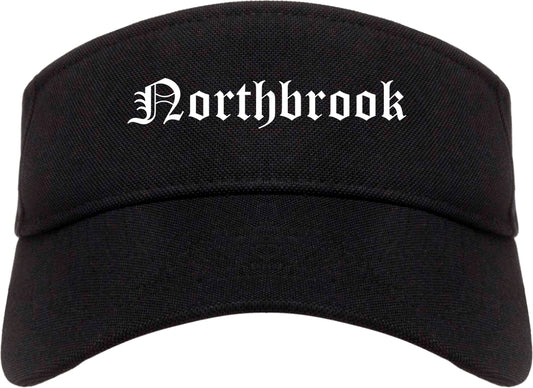 Northbrook Illinois IL Old English Mens Visor Cap Hat Black